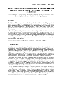 Study on Outdoor Urban Farming Planters Through Daylight Simulations: A Full-Scale Experiment In Singapore