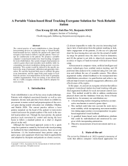 A Portable Vision-based Head Tracking Exergame Solution for Neck Rehabilitation