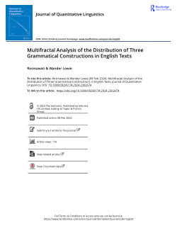 Multifractal Analysis of the Distribution of Three Grammatical Constructions in English Texts
