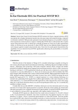In-Ear Electrode EEG for Practical SSVEP BCI