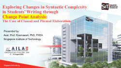 Exploring Changes in Syntactic Complexity in Students’ Writing through Change Point Analysis: The Case of Clausal and Phrasal Elaboration