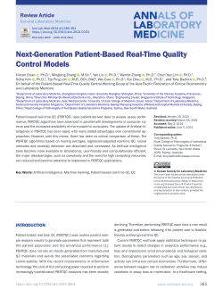 Next-Generation Patient-Based Real-Time Quality Control Models