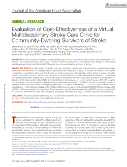 Evaluation of Cost‐Effectiveness of a Virtual Multidisciplinary Stroke Care Clinic for Community‐Dwelling Survivors of Stroke