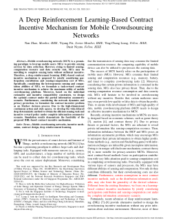 A Deep Reinforcement Learning-Based Contract Incentive Mechanism for Mobile Crowdsourcing Networks