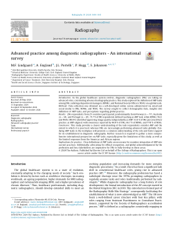 Advanced practice among diagnostic radiographers - an international survey