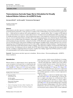 Transcutaneous Auricular Vagus Nerve Stimulation for Visually Induced Motion Sickness: An eLORETA Study