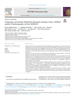 Comparing conventional abdominal ultrasound scanning versus a ROBotic assisted UltraSonography sysTem (ROBUST)