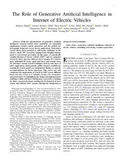 The Role of Generative Artificial Intelligence in Internet of Electric Vehicles