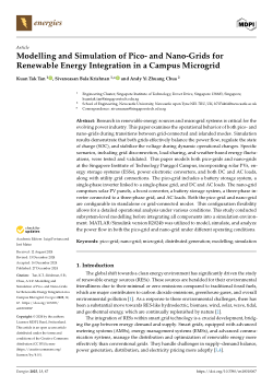 Modelling and Simulation of Pico- and Nano-Grids for Renewable Energy Integration in a Campus Microgrid