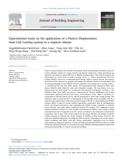 Experimental study on the application of a Passive Displacement Dual Coil Cooling System in a tropical climate