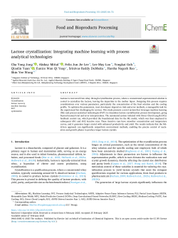 Lactose crystallization: Integrating machine learning with process analytical technologies