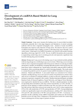 Development of a miRNA-Based Model for Lung Cancer Detection