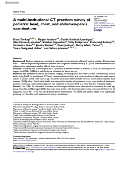 A multi-institutional CT practices survey of pediatric head, chest, and abdomen-pelvis examinations