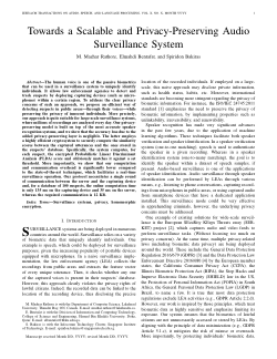 Towards a Scalable and Privacy-Preserving Audio Surveillance System