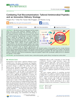 Combating Fuel Biocontamination: Tailored Antimicrobial Peptides and an Innovative Delivery Strategy