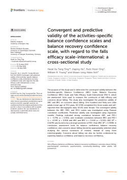 Convergent and predictive validity of the activities-specific balance confidence scales and balance recovery confidence scale, with regard to the falls efficacy scale-international: a cross-sectional study