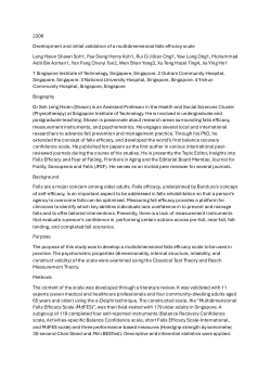 Development and initial validation of a multidimensional falls efficacy scale