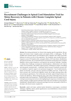 Recruitment Challenges in Spinal Cord Stimulation Trial for Motor Recovery in Patients with Chronic Complete Spinal Cord Injury