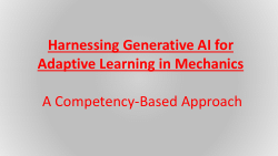Harnessing Generative AI for Adaptive Learning in Mechanics: A Competency-Based Approach
