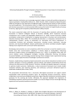 Enhancing Employability Through Competency-Based Assessment: A Case Study of a Simulated Job Interview