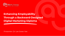 Enhancing Employability Through a Backward-Designed Digital Marketing Diploma