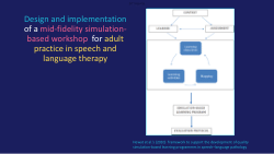 Design and implementation of a mid-fidelity simulation-based workshop for adult practice in speech and language therapy