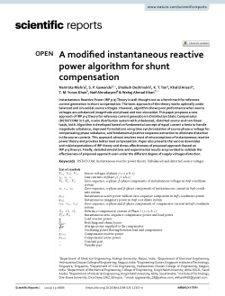 A modified instantaneous reactive power algorithm for shunt compensation