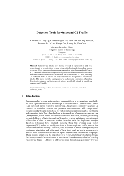 Detection Tools for Outbound C2 Traffic