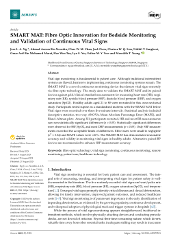 SMART MAT: Fibre Optic Innovation for Bedside Monitoring and Validation of Continuous Vital Signs