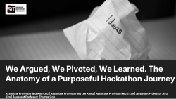 We Argued, We Pivoted, We Learned: The Anatomy of a Purposeful Hackathon Journey