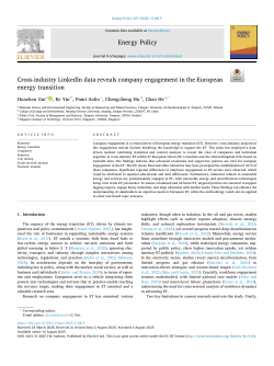 Cross-industry LinkedIn data reveals company engagement in the European energy transition