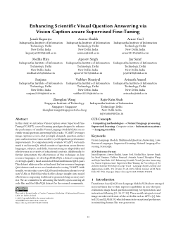 Enhancing Scientific Visual Question Answering via Vision-Caption aware Supervised Fine-Tuning