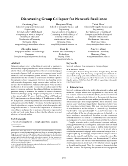 Discovering Group Collapser for Network Resilience