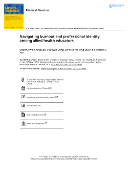 Navigating burnout and professional identity among allied health educators
