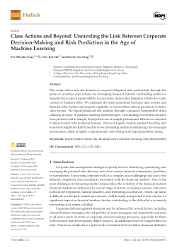 Class Actions and Beyond: Unraveling the Link Between Corporate Decision-Making and Risk Prediction in the Age of Machine Learning