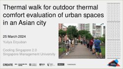 Thermal walk for outdoor thermal comfort evaluation of urban spaces in an Asian city