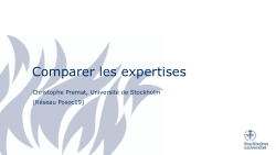 Comparer les expertises