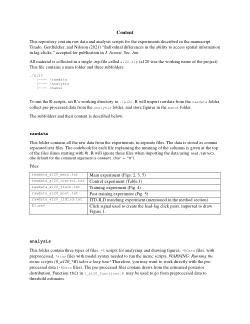Open data: Individual differences in the ability to access spatial information in lag-clicks