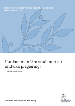 Hur kan man lära studenter att undvika plagiering?