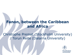 Fanon, between the Caribbean and Africa