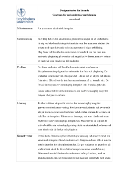 Att presentera akademisk integritet