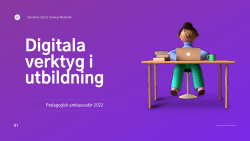 Kan digitala verktyg öka studenters lärande eller förbättra pedagogiken? Presentation vid NU konferens 2022