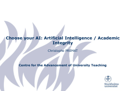 Choose your AI: Artificial Intelligence / Academic Integrity