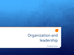 Organization and leadership