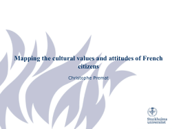 Mapping the cultural values and attitudes of French citizens