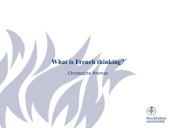 What is French thinking?