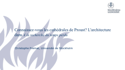 Connaissez-vous les cathédrales de Proust? L'architecture dans <i>À la recherche du temps perdu</i>