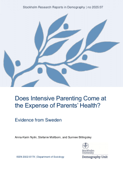 Does Intensive Parenting Come at the Expense of Parents’ Health? Evidence from Sweden