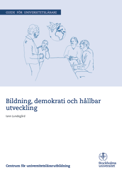 Bildning, demokrati och hållbar utveckling