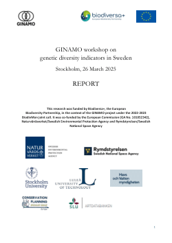 GINAMO workshop on genetic diversity indicators in Sweden. Stockholm, 26 March 2025. REPORT